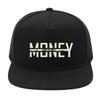 Бейсболка с принтом денег Полиэстер Уличный стиль Плоский козырек Snapback Кепка Повседневная Регулируемая Унисекс Головной убор