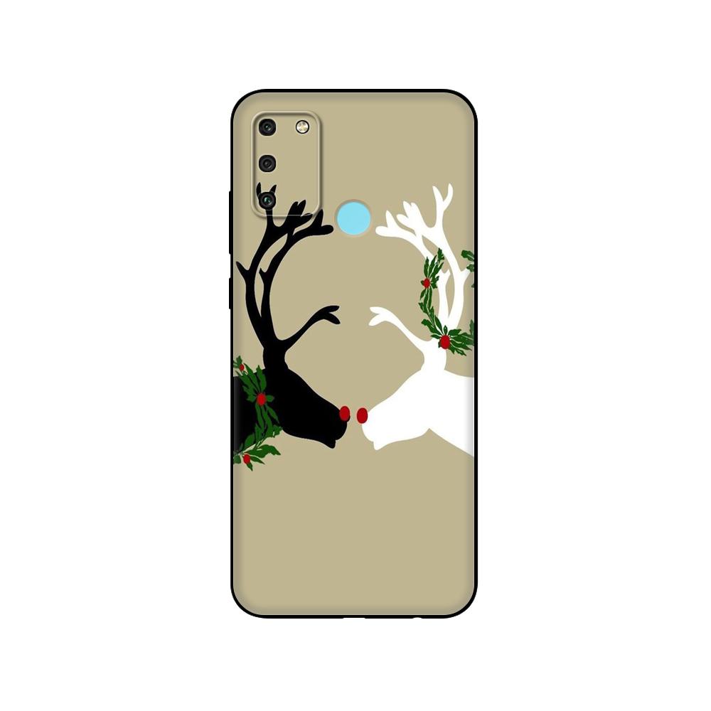 Черный чехол из ТПУ для Samsung Galaxy A50 50S A30S A10 A01 A11 A21S A31 A41 A51 A71 M21 M30S S10 LITE, чехол на Рождество и Новый год