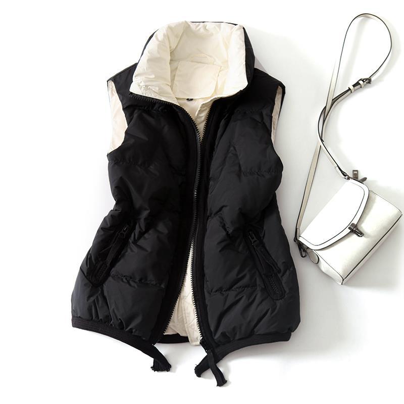 Autumn and winter new down vest women's short loose and light fashion casual vest white duck down jacket