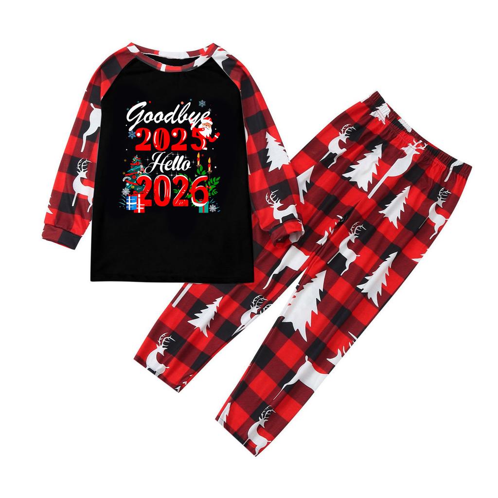 Prints Family Matching Long Sleeve Tops+Pants Set Family Matching Sets
