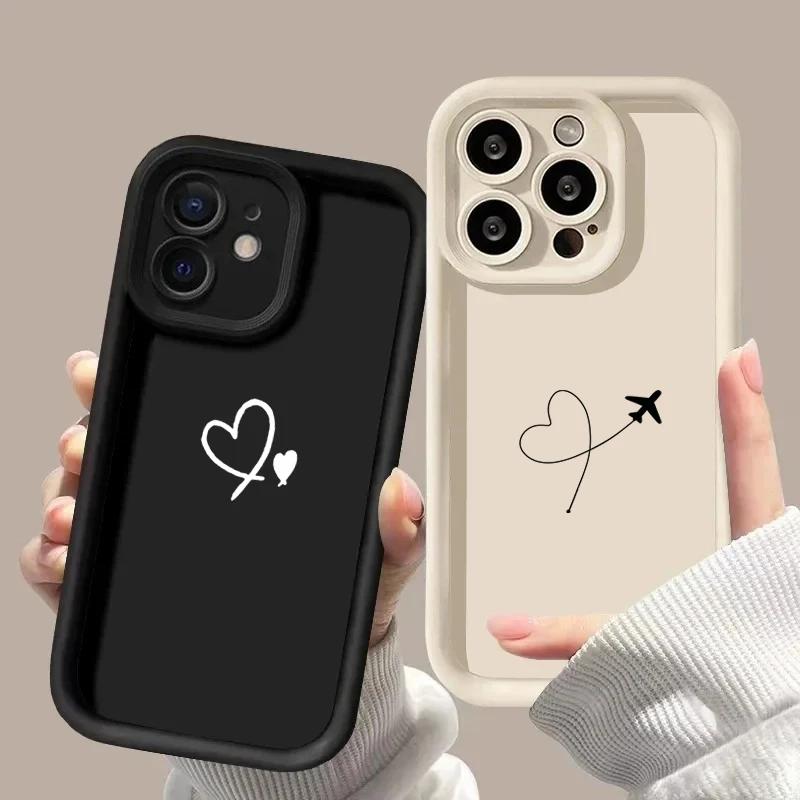 Чехол со светодиодной подсветкой и дизайном 'Маршрут самолета - Сердце' для Huawei Honor 400 200 Pro 90 Magic 7 Lite 8 Pro X8C X7B X8B X9B X9A X8A X7A X6A X7D X9D
