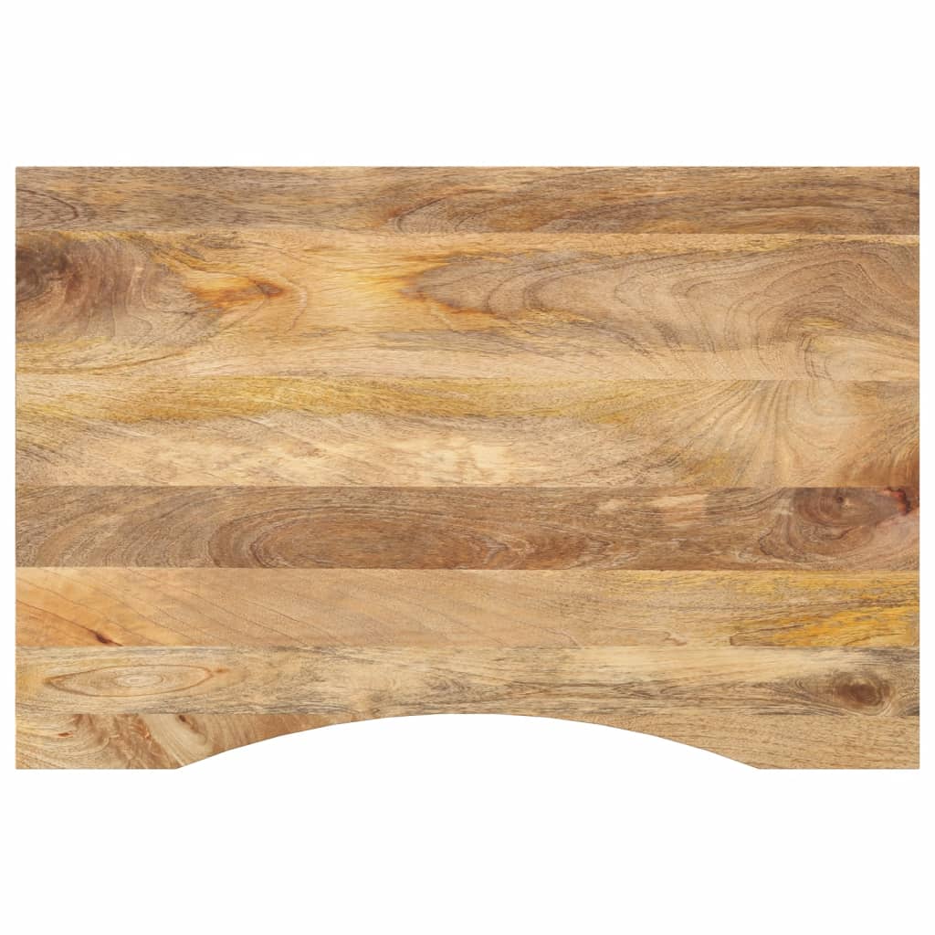 Solid Mango Wood Desktop with Cutout 80 x 60 x 2.5 cm