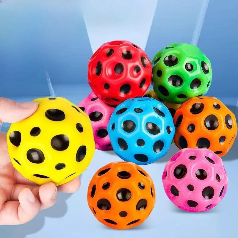 Useful Hole Ball Kids Indoor Outdoor Games Sport Toys PU Anti Gravity Stress Rubber Bounce Ball 66mm Extreme High Bouncing Ball