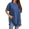 Женские летние топы с короткими рукавами, повседневные свободные топы с баской для беременных, рубашки большого размера, туника