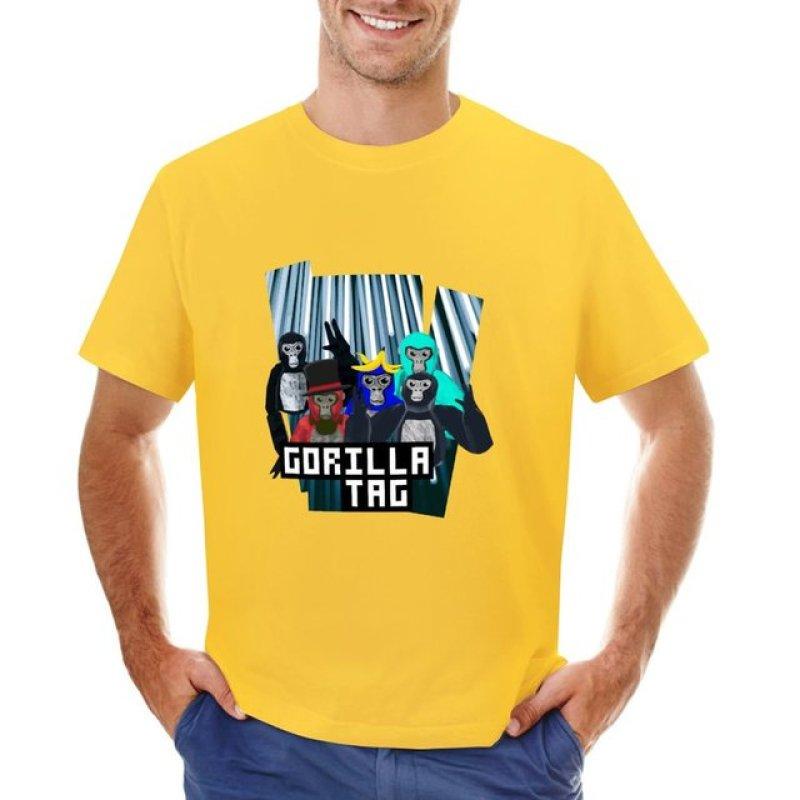 Горилла тег партия раме раме | производитель тегов гориллы PFP | Футболка с надписью «Горилла», винтажная футболка, корейская модная футболка для мужчин