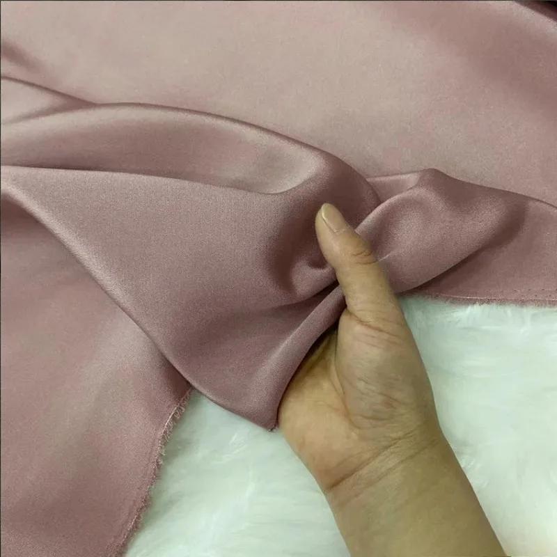 Однотонная 100% шелковая ткань Крэп де Шин 30 момми, тяжелый шелковый крэп, ткань для одежды, платьев, брюк