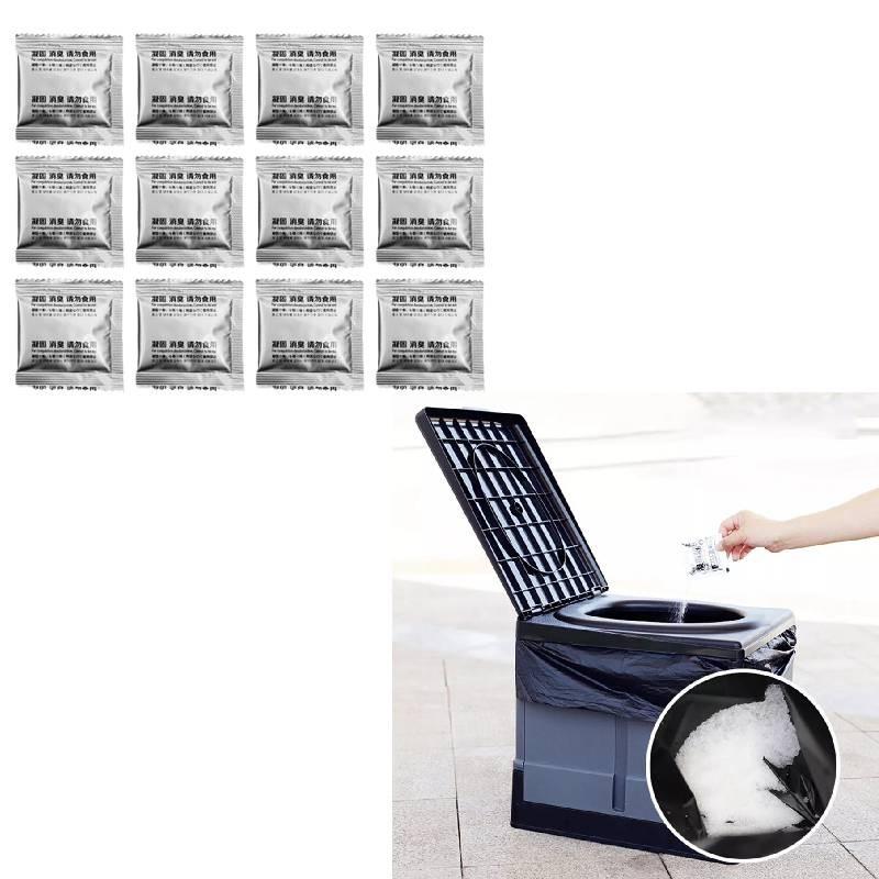 Toilet 12pcs Camping Chemicals Poo Gel Curing Agent Outdoor Portable Deodorant