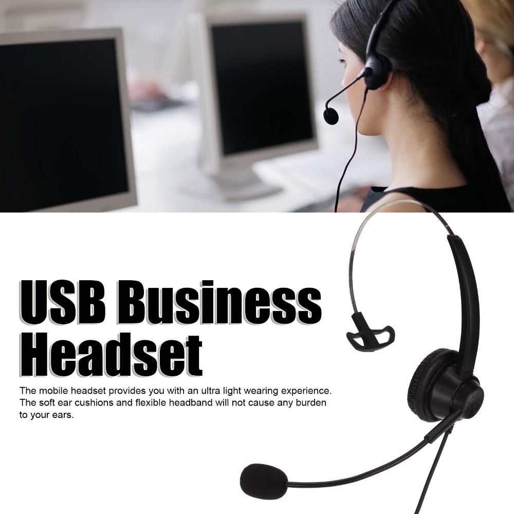 With Microphone Single Ear Business Headset Flexible Noise Reduction USB Headset Online Course