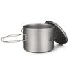 TOMSHOO Titanium Pot 750ml 900ml 1100ml 1600ml 2000ml 2800ml Ultralight Hanging Pot with Lid and Foldable Handle