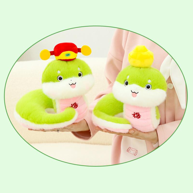 Adorable 20cm Snake Year Zodiac Plush Toy With Soft Pp Cotton Filling For Kids