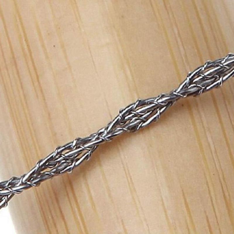 Выживание проволочной пилы I Карманная бензопила из нержавеющей стали. Механизм для рюкзака. I Легкая 22-дюймовая веревка для резки кабеля. I Веревка для аварийной бензопилы для кемпинга.