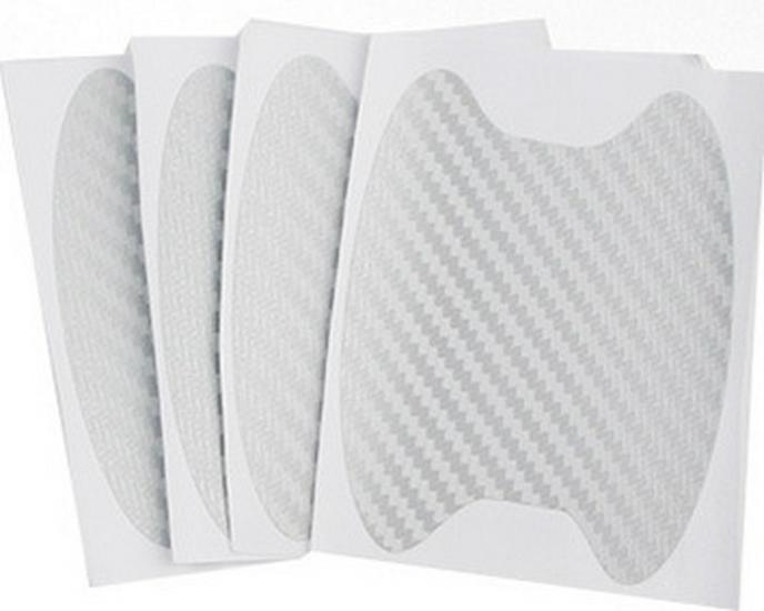 Защитные наклейки на ручки дверей автомобиля из углеродного волокна, набор из 4 штук