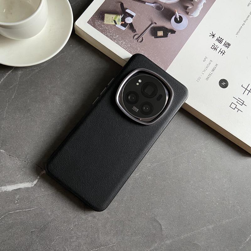 Роскошный кожаный защитный чехол от падений для Honor Magic6 Pro — простой, элегантный и профессиональный.