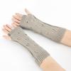 Elastic Heart Knitted Fingerless Gloves  Half Finger Sleeves  Outdoor