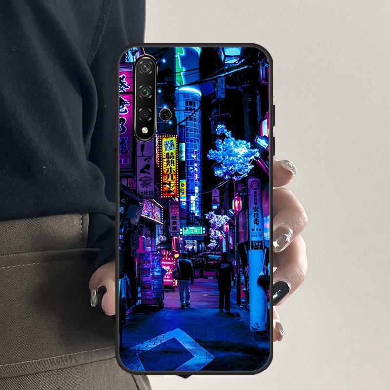 Japanese Night City Aesthetic For Huawei Nova 12i 11i 8i 12s 9 10 SE Y91 Y90 Y60 Y70 Y72 Y61 P20 P40 P30 Lite P60 Pro Case