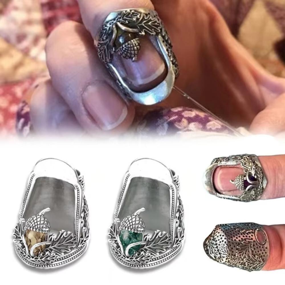 DIY Craft Retro Sewing Thimble Metal Embroidery Finger Protector  Embroidery