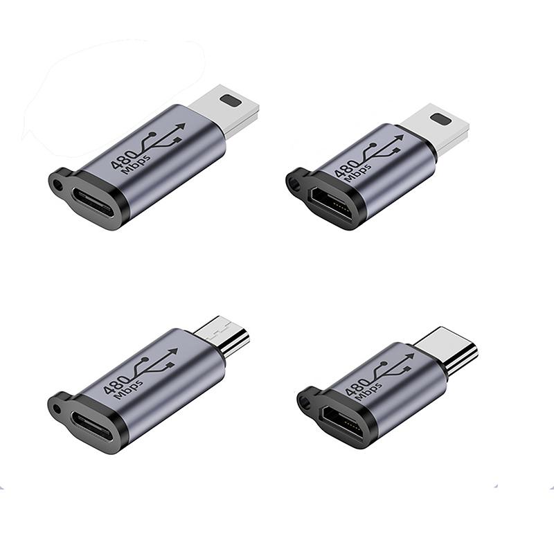 1 шт. USB-C в Micro Usb Mini Usb адаптер Type-C Female в Micro Usb Male конвертер для телефона планшета камеры зарядного адаптера