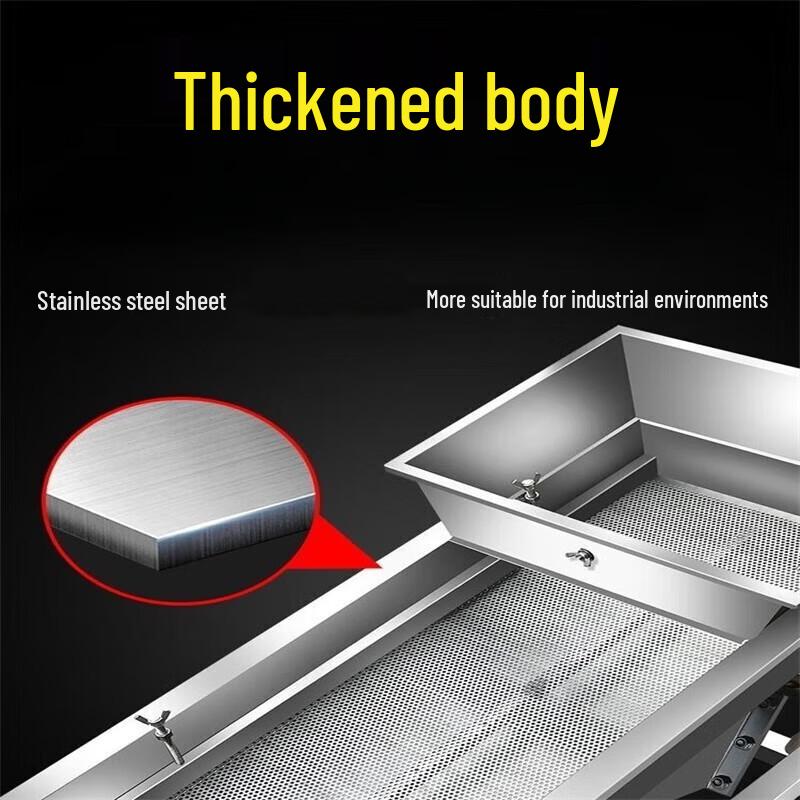 JZDASI 201 Stainless Steel Linear Vibrating Screen Machine CN plug (adapter included)