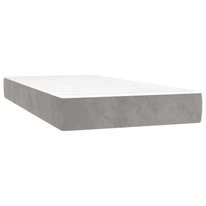 VidaXL Matelas de lit à ressorts ensachés 90x210 cm epaisseur 20 cm velours,matelas,matelas de lit,matelas à sommier tapissier,meubl