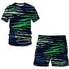 Мужские комплекты одежды, летние милые футболки для мальчиков, короткие штаны, комплект из 2 предметов, костюмы для мужчин, повседневные костюмы