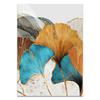 Nordic Blue Gold Plant Leaf Poster Ginkgo Leaves Abstract Canvas Print Wall Art Painting Picture Living Room Modern Decoration