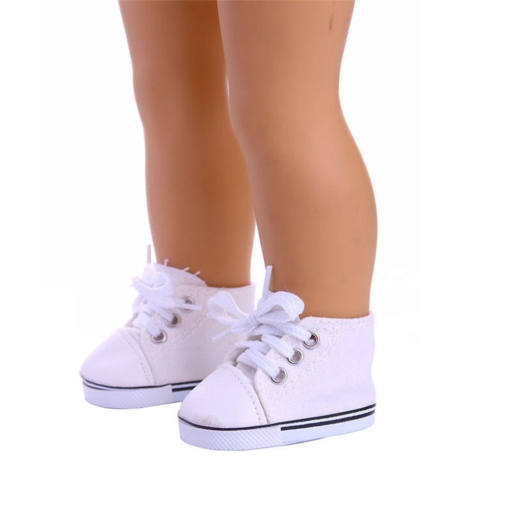 Для 18-дюймовой куклы Сделай сам 43 см Обувь для куклы Одежда Аксессуары Тканевая обувь Кроссовки Повседневная обувь