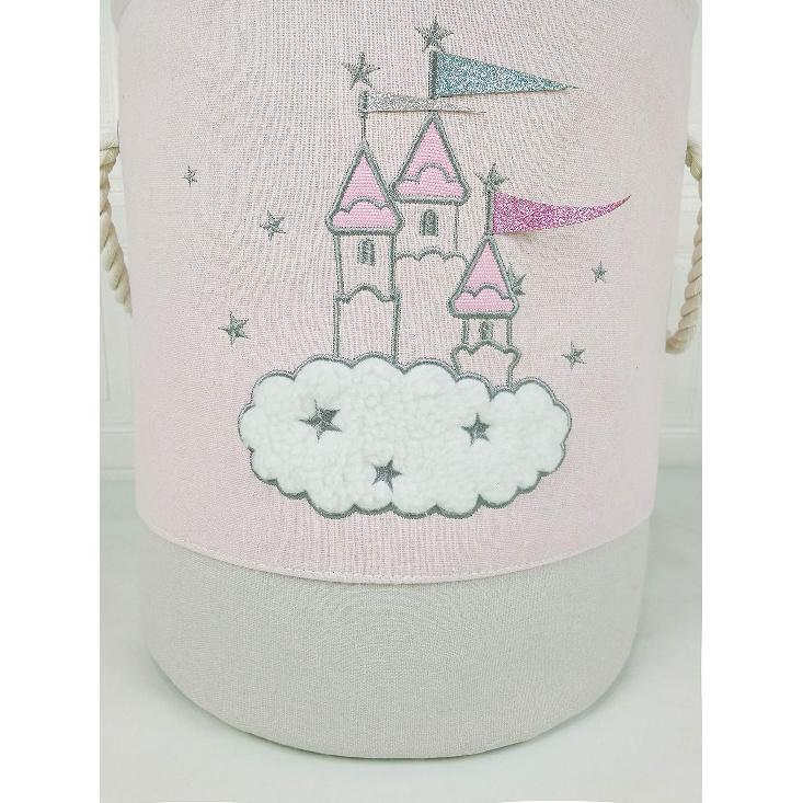 KUNRO Large Sized Round Storage Basket Organizer Bin Laundry Hamper for Nursery Clothes Toys