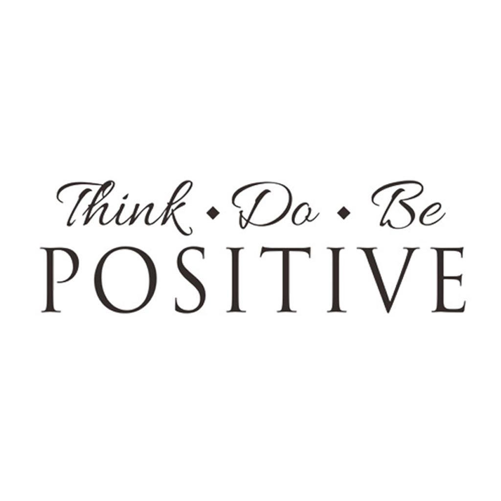 57X18CM Think Do Be Positive Vinyl Quote Wall Sticker Words Decals Home Decor Removable DIY For Living Room Deccoration