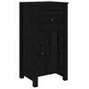 Sideboards 2 pcs Black 40 x 35 x 80 cm Solid Pine Wood