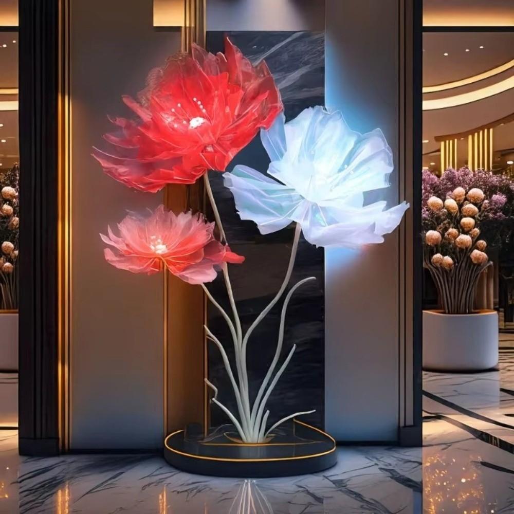 50cm 3D Gauze Artificial Flower Shimmering Effect Large Decorative Flower  Window Display
