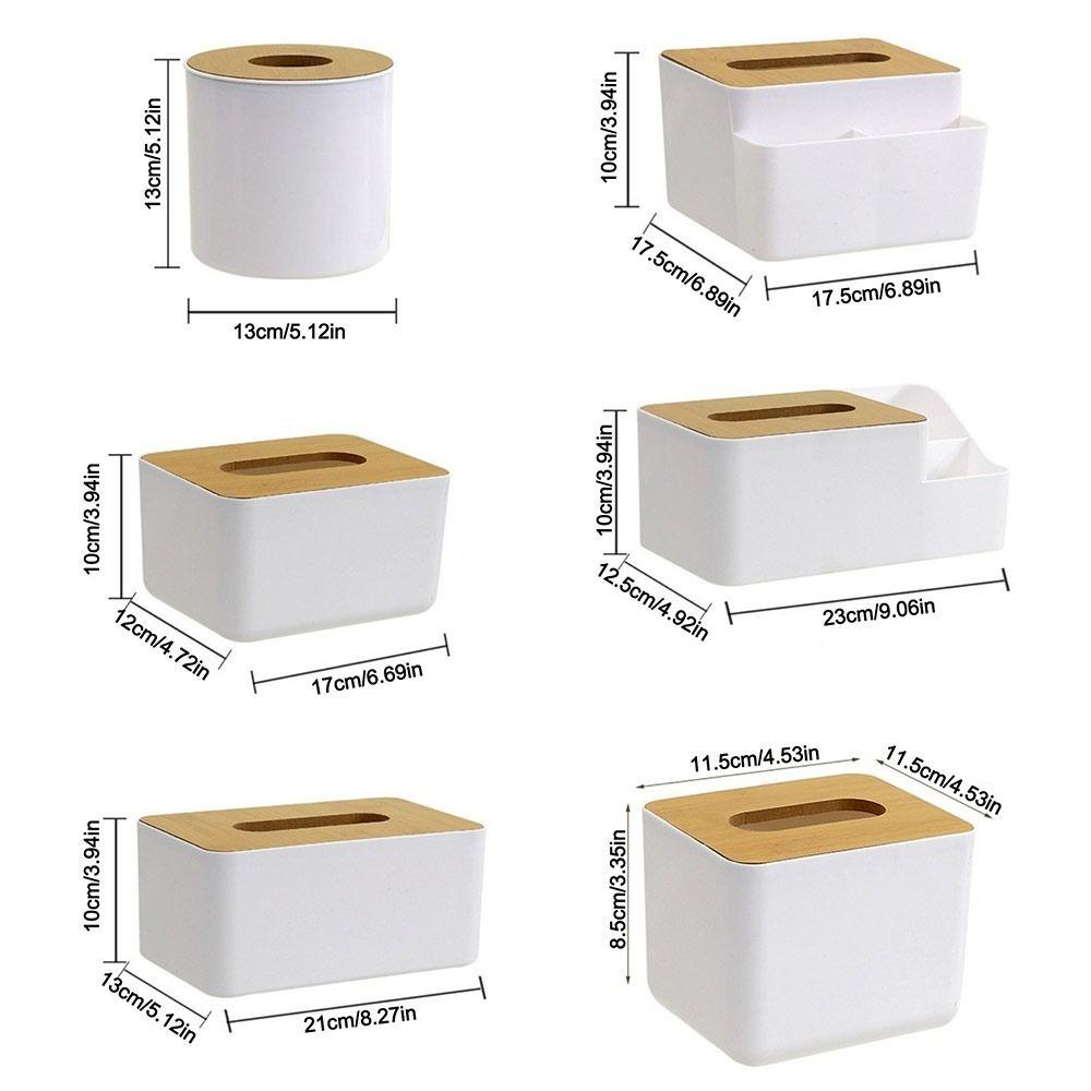 Wooden Cover Paper Box Japanese Style Tissue Case Home Accessory Napkin Holder Table Decoration