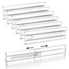 Adjustable Transparent Drawer Dividers with Foam Ends, Expandable and Retractable, Multiple Pack