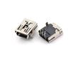 10Pcs Mini Usb Female 5 Pin Type B Right Angle Pcb Socket Connector 2 Legs Diy