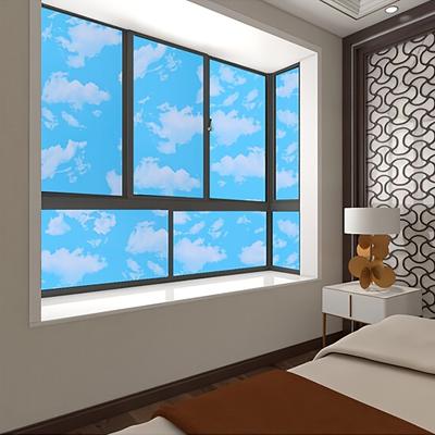 1 шт. Водонепроницаемые потолочные обои Blue Sky White Clouds 17,72x393,7 дюйма Многокомнатная мебель для дома Ремонт Декор141