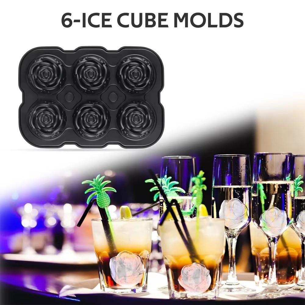 Silicone Rubber Silicone Ice Cube Molds Reusable Rose Shape Ice Molds Diamond Ice Mold Party