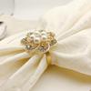 Napkin Button Hotel Tableware Pearl Flower Diamonds Festival Napkin Buckle Table Accessories