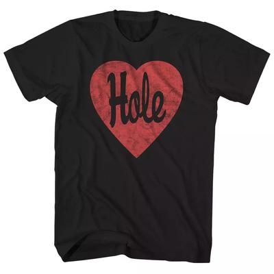 HOLE BAND Логотип Классический Черный Все Размеры OM305 Унисекс Футболка
