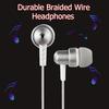 Проводные спортивные наушники-вкладыши с басами и микрофоном HIFI HD-совместимый звук Высокочастотные плетеные проводные наушники 3,5 мм