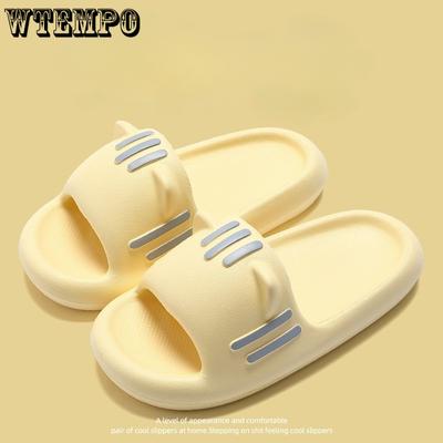 Мягкие тапочки на толстой подошве для женских летних домашних тапочек, домашней ванной комнаты, ванны, милые нескользящие сандалии для пар