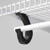 1 шт. J-образные кронштейны для подвесных штанг для шкафа, прочный держатель для штор, опорная фурнитура для штанги для шкафа