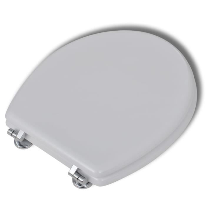 VidaXL Sièges de toilette avec couvercles 2 pcs MDF Blanc