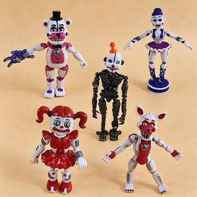 5 шт. Фигурки FNAF с подвижными суставами Фантайм Фредди Цирковая Бейби Баллора Эннард Фантайм Фокси Модель из хоррор-игры Коллекционная модель Подарок для детей Взрослых Фанатов