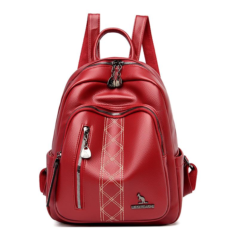 Women Soft Leather Backpacks Large Capacity Bookbag Schoolbag Designer High Quality Backpack Casual Shoulder Bags