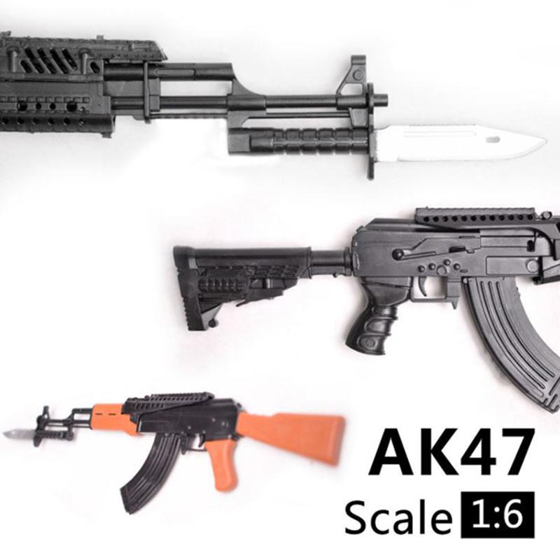 Масштаб 1/6 Военное Оружие Армии США Снайперская Винтовка M82A1 M134 M14 M16 Полицейский Солдат SWAT Фигурка Модель для Сборки Оружие Игрушки