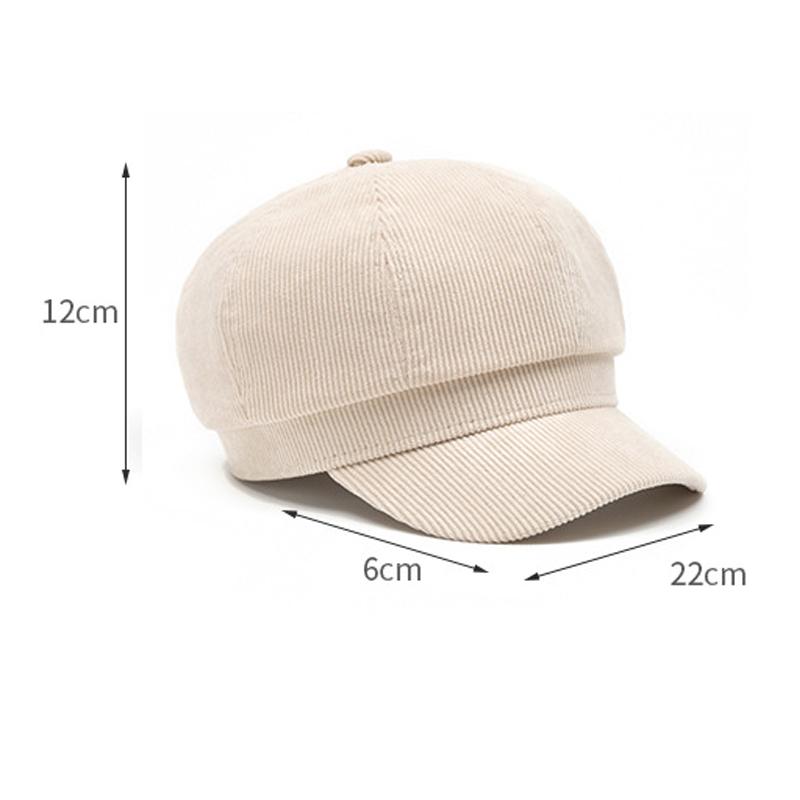 Осень-зима Вельветовая восьмиугольная кепка берет женская теплая кепка художника