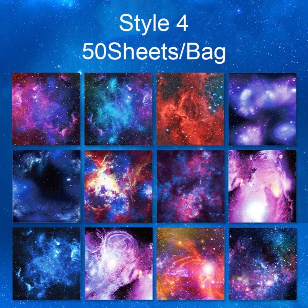 Креативная квадратная бумага для оригами, сделай сам, ручная работа, двухсторонняя раскраска, складная крафт-бумага, декор, художественный материал, образовательная бумага со звездами