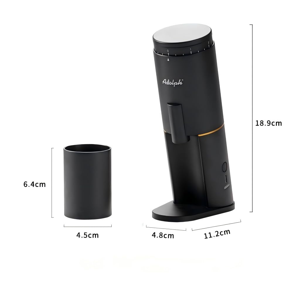 Кофейное пространство Маленькая электрическая кофемолка Маленькая электрическая кофемолка Электрическая мельница Острое титановое покрытие 48 мм 6 лезвий литиевая батарея Маленькая и