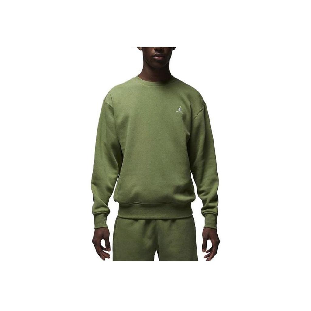 Jordan Мужская флисовая толстовка с круглым вырезом Air Jordan Brooklyn Sky J Light Olive FJ7777-340