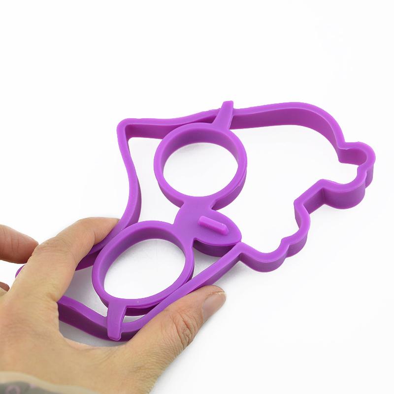 Cute Silicone Lovely Owl Egg Fried Shaped Mold Shaper Ring Kitchen Gadget Cooking Tool