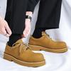 Thick Bottom Mens Leather Shoes Lace Up Fashion Dress Shoes Casual Korea Style Gentleman Elegantes Office Oxford Shoes Men